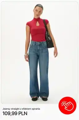 Cropp Jeansy straight z efektem sprania Cropp oferta