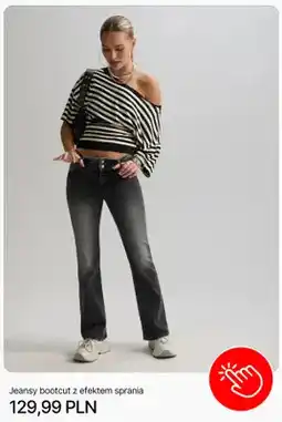 Cropp Jeansy bootcut z efektem sprania Cropp oferta