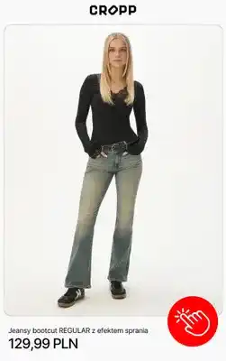 Cropp Jeansy bootcut regular z efektem sprania Cropp oferta