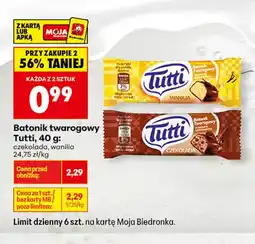 Biedronka Batonik twarogowy Tutti wanilia oferta