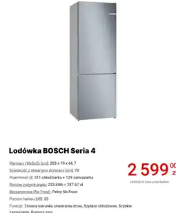 Media Expert Lodówka BOSCH Seria 4 oferta