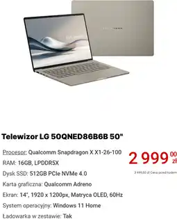 Media Expert Laptop ASUS Zenbook (Telewizor LG 50QNED86B6B 50) oferta