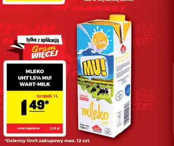 Gram Market Mleko UHT MU! Wart-Milk 1,5% oferta