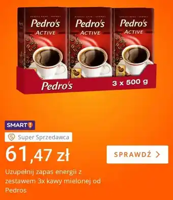 Kawa mielona Pedro's Active 3-pak