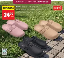 Biedronka Klapki damskie lub męskie CLEVÉ oferta