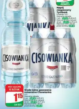 Dino Woda lekko gazowana mineralka Cisowianka 1,5l oferta