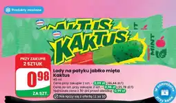 Dino Lody na patyku jabłko mięta Kaktus oferta