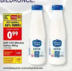 Biedronka Kefir 1,5 % Mleczna Dolina , 400 g oferta
