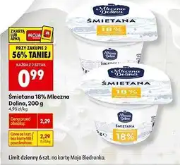 Biedronka Śmietana 18% Mleczna Dolina, 200 g oferta