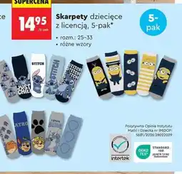 Biedronka Skarpety dziecięce z licencją, 5-pak oferta