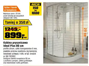 Kabina prysznicowa Ideal Plus 80 cm