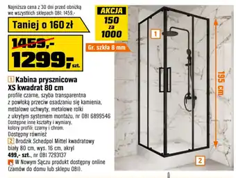 Kabina prysznicowa XS kwadrat 80 cm