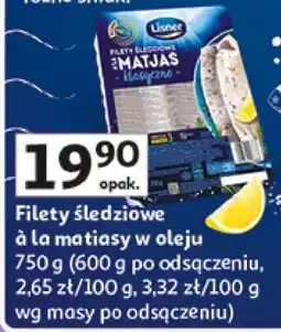 Auchan Filety śledziowe à la matiasy w oleju oferta