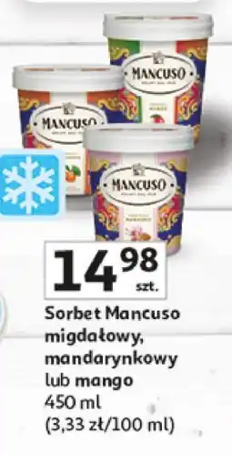 Auchan Sorbet Mancuso migdałowy, mandarynkowy lub mango oferta