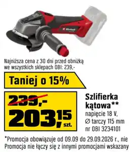 OBI Szlifierka kątowa oferta