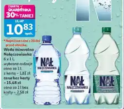 Auchan Woda mineralna NAŁĘCZOWIANKA oferta