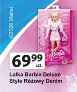 Auchan Lalka Barbie Deluxe Style Różowy Denim oferta