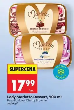 Biedronka Lody Marletto Dessert, 900 ml oferta