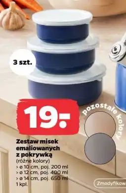 Netto Zestaw misek emaliowanych z pokrywką oferta