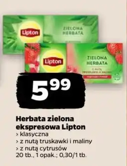 Netto Herbata zielona ekspresowa Lipton klasyczna oferta