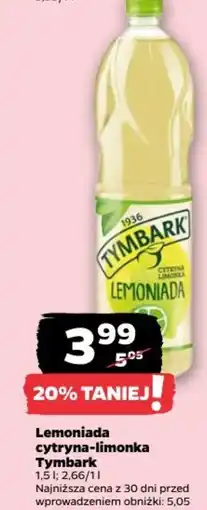 Netto Lemoniada cytryna-limonka Tymbark oferta
