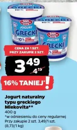 Netto Jogurt naturalny typu greckiego Mlekovita oferta