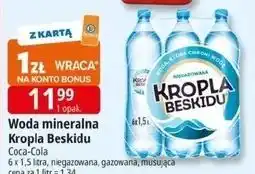 E.Leclerc Woda średnio musująca Kropla Beskidu oferta