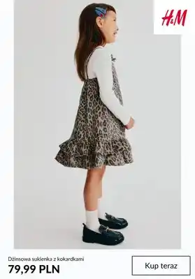 Dżinsowa sukienka z kokardkami H & M