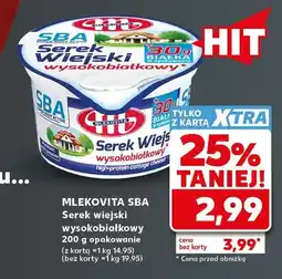 Kaufland Serek wiejski wysokobiałkowy SBA Mlekovita oferta