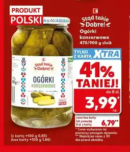 Kaufland Ogórki konserwowe Stąd Takie Dobre! oferta