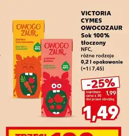 Kaufland Sok tłoczony NFC Victoria Cymes Owocozaur jabłko marchewka 100% oferta
