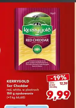 Kaufland Ser Cheddar red w plastrach Kerrygold oferta