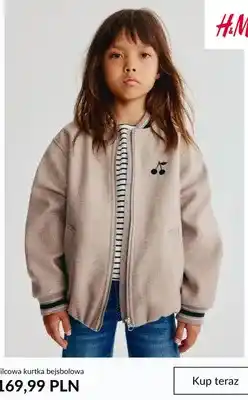 H&M Filcowa kurtka bejsbolowa H & M oferta