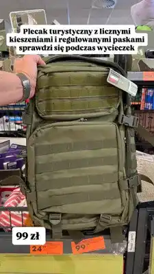 Biedronka Plecak turystyczny militarny oferta