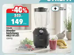 Biedronka Blender kielichowy HR2191/01 czarny Philips oferta