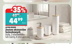 Biedronka Zestaw akcesoriów łazienkowych biały 3-elementowy Altom Design oferta