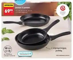 Biedronka Zestaw 3 patelni ze stali węglowej Emalia Olkusz oferta