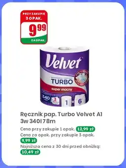 Dino Ręcznik papierowy Turbo Velvet A1 3w 340 l 78 m oferta