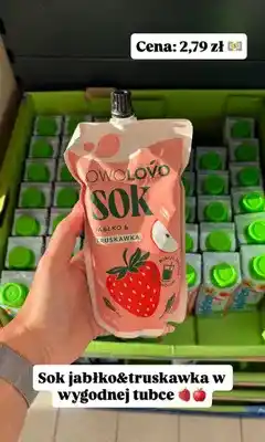 Biedronka Sok jabłkowo-truskawkowy Owolovo oferta