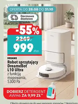 Biedronka Robot sprzątający DreameBot L10 Ultra z funkcją mopowania Dreame oferta
