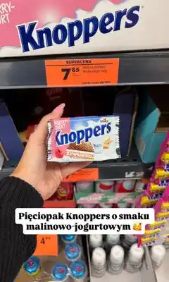 Biedronka Wafelek Knoppers Raspberry-Yoghurt oferta