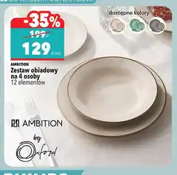 Biedronka Zestaw obiadowy na 4 osoby 12 elementów Ambition oferta