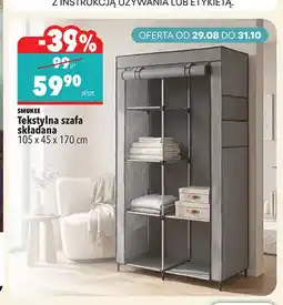 Biedronka Tekstylna szafa składana 105x45x170 cm Smukee oferta