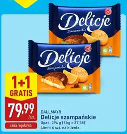 ALDI Delicje szampańskie pomarańczowe Dallmayr oferta
