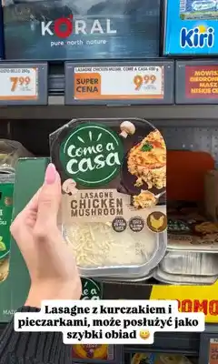 Biedronka Lasagne z kurczakiem i pieczarkami Come a Casa oferta