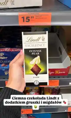 Biedronka Czekolada ciemna Lindt Excellence Intense Pear oferta