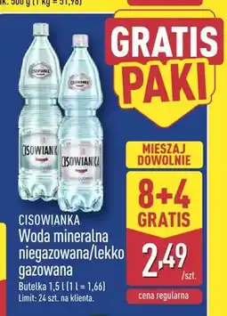 ALDI Woda mineralna niegazowana Cisowianka oferta
