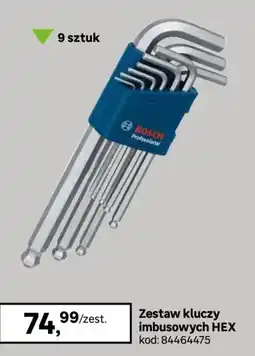 Leroy Merlin Zestaw kluczy imbusowych HEX Bosch Professional oferta