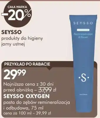 SEYSO OXYGEN pasta do zębów remineralizacja i odbudowa