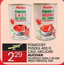Wafelek Pomidory Puszka 400 G Całe, Krojone Auchan oferta